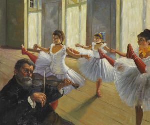 The Rehearsal III - Edgar Degas Oil Painting