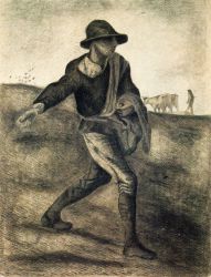 A Sower (after Millet) -  Vincent Van Gogh Oil Painting