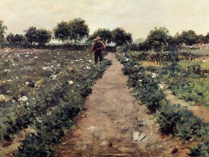 The Potato Patch -  William Merritt Chase Oil Painting