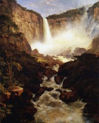 The Falls of Tequendama, Near Bogota, New Granada - Frederic Edwin Church Oil Painting