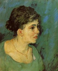 Portrait of a Woman in Blue - Oil Painting Reproduction On Canvas