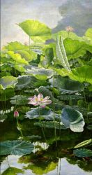 Lotus flower- Oil Painting Reproduction On Canvas