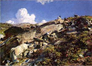 In the Alps - John Singer Sargent Oil Painting