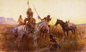 The Lost Trail -  Charles Marion Russell Oil Painting