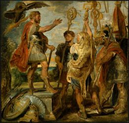 Decius Mus Addressing the Legions -   Peter Paul Rubens Oil Painting