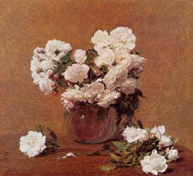 Roses 10 - Henri Fantin-Latour Oil Painting