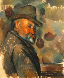Self Portrait in a Felt Hat -   Paul Cezanne Oil Painting
