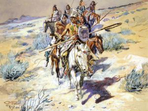 Return of the Warriors -   Charles Marion Russell Oil Painting