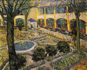 Courtyard of the Hospital in Arles -  Vincent Van Gogh Oil Painting