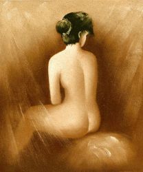 Nude From the Back, Seated - Oil Painting Reproduction On Canvas