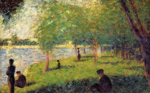 Study with Figures - Georges Seurat Oil Painting