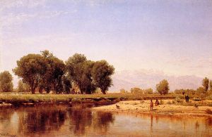Indian Emcampment on the Platte River - Oil Painting Reproduction On Canvas