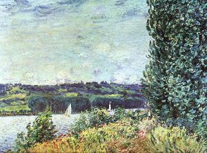 Banks of the Seine, Wind Blowing - Oil Painting Reproduction On Canvas