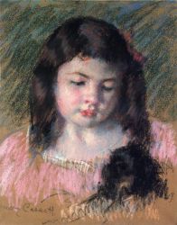 Bust of Francoise Looking Down - Mary Cassatt Oil Painting
