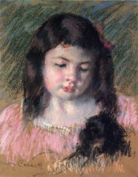 Bust of Francoise Looking Down -   Mary Cassatt Oil Painting