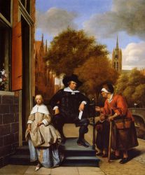 The Burgher of Delft and His Daughter - Jan Steen oil painting