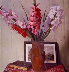 Still Life with Gladioli - Felix Vallotton Oil Painting