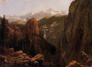 Nevada Falls, Yosemite -   Albert Bierstadt Oil Painting