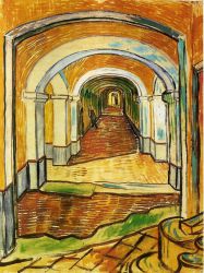 Corridor in Saint-Paul Hospital -  Vincent Van Gogh Oil Painting