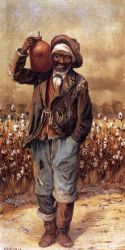 Negro Man with Jug on Shoulder -   William Aiken Walker oil painting