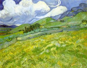Mountain Landscape behind Saint-Paul Hospital - Vincent Van Gogh Oil Painting