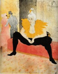 Elles: Cha-U-Kao, Chinese Clown, Seated - Henri De Toulouse-Lautrec Oil Painting