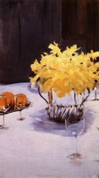 Still Life with Daffodils - John Singer Sargent Oil Painting
