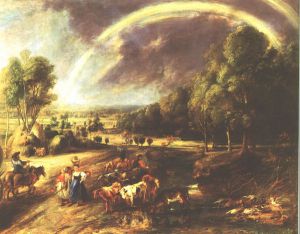 Landscape with a Rainbow 2 -   Peter Paul Rubens Oil Painting