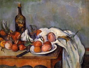 Still Life with Red Onions -   Paul Cezanne Oil Painting