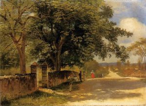 Street in Nassau -   Albert Bierstadt Oil Painting