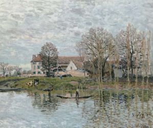 Banks of the Seine at Port-Marly - Oil Painting Reproduction On Canvas
