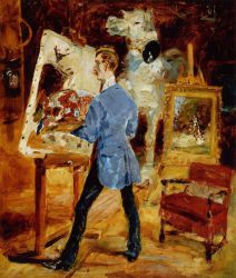 Princeteau in His Studio V -   Henri De Toulouse-Lautrec Oil Painting