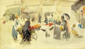 Flower Market - Oil Painting Reproduction On Canvas