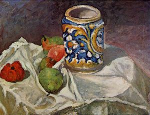 Still Life with Italian Earthenware -    Paul Cezanne Oil Painting