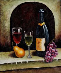 Wine Affair - Oil Painting Reproduction On Canvas