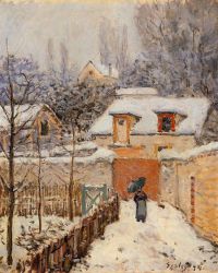 Snow at Louveciennes III - Oil Painting Reproduction On Canvas