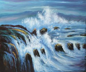 Threatening Tides - Oil Painting Reproduction On Canvas