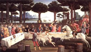 The Story of Nastagio degli Onesti (third episode) -  Sandro Botticelli oil painting