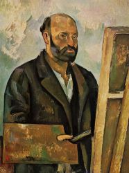 Self Portrait with Palette - Paul Cezanne Oil Painting