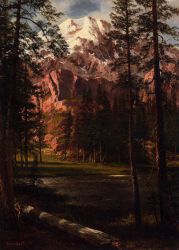 Mountain Lake III -   Albert Bierstadt Oil Painting