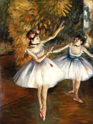 Two Dancers On Stage II - Edgar Degas Oil Painting