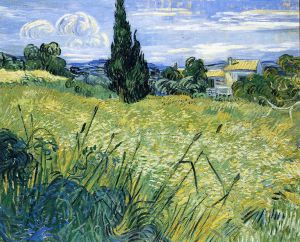 Wheatfield with Cypress IV -   Vincent Van Gogh Oil Painting