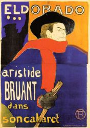 Eldorado, Aristide Bruant - Henri De Toulouse-Lautrec Oil Painting