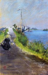 Dutch Canal -  William Merritt Chase Oil Painting