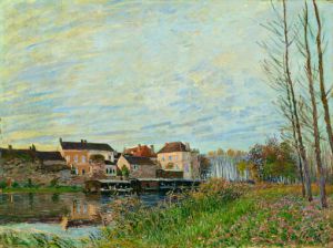 Evening in Moret, End of October - Oil Painting Reproduction On Canvas