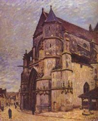 The Church at Moret, Winter - Oil Painting Reproduction On Canvas