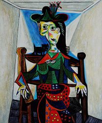 Dora Maar with Cat - Pablo Picasso Oil Painting