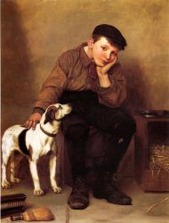 Sympathy - John George Brown Oil Painting