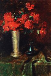 Still Life: Flowers -   William Merritt Chase Oil Painting