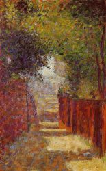 - Rue Saint-Vincent, Montmartre, in Spring - by Georges Seurat